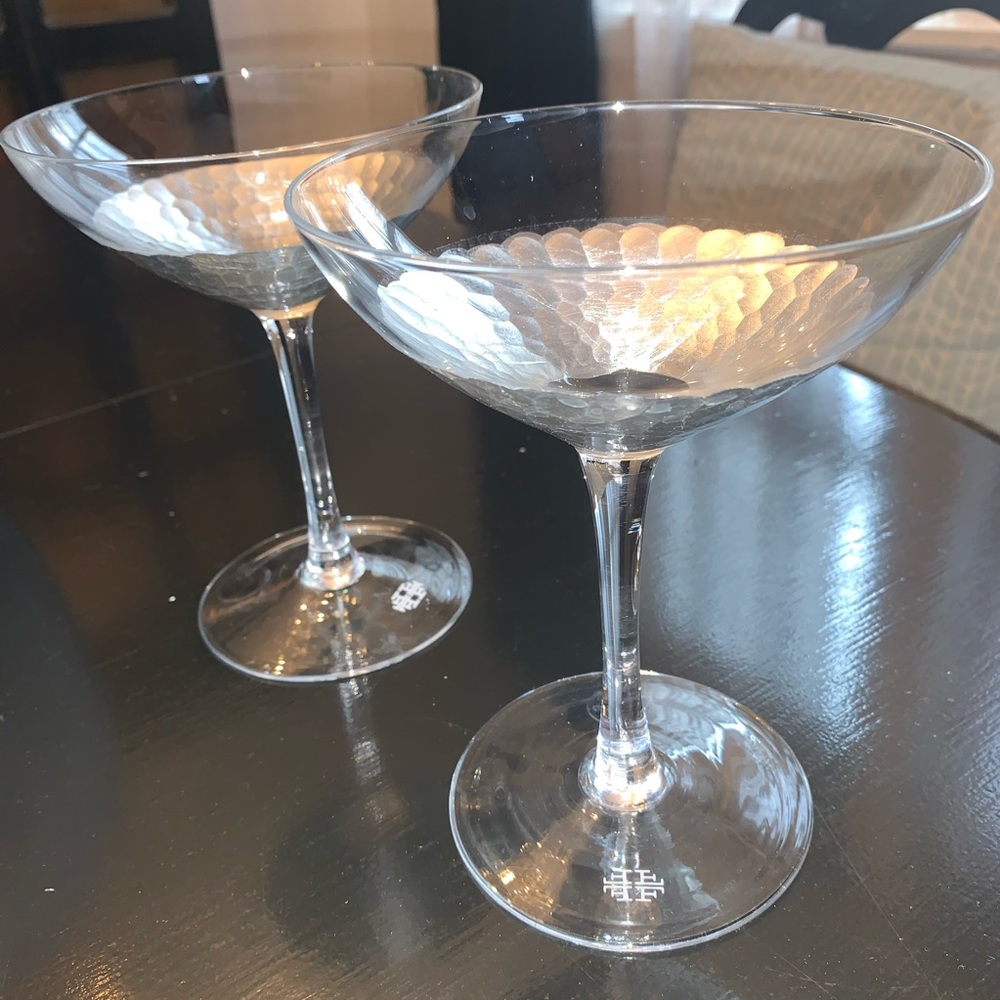 Fitz and Floyd martini glasses - set of 2.